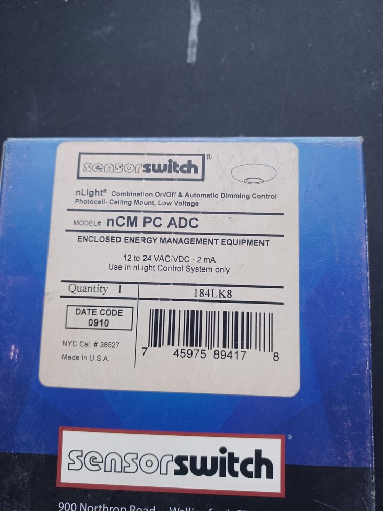 ACUITY SENSOR SWITCH NCM PC ADC Photosensor,Daylight,Automatic