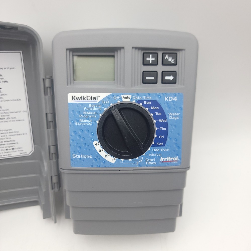 Irritrol KwikDial KD4 4-Station Outdoor Sprinkler Irrigation Timer Controller