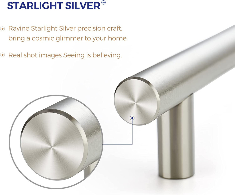 30 Pack 5'' Cabinet Pulls Brushed Nickel Stainless Steel Kitchen Drawer Pulls Ca