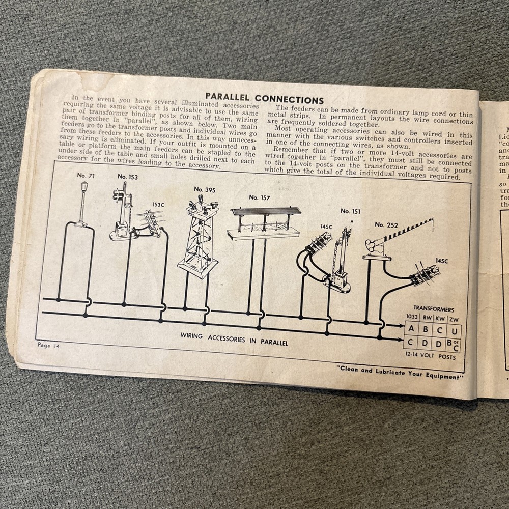 Lionel Trains instructions for assembling & operating booklet from 1952. Missing
