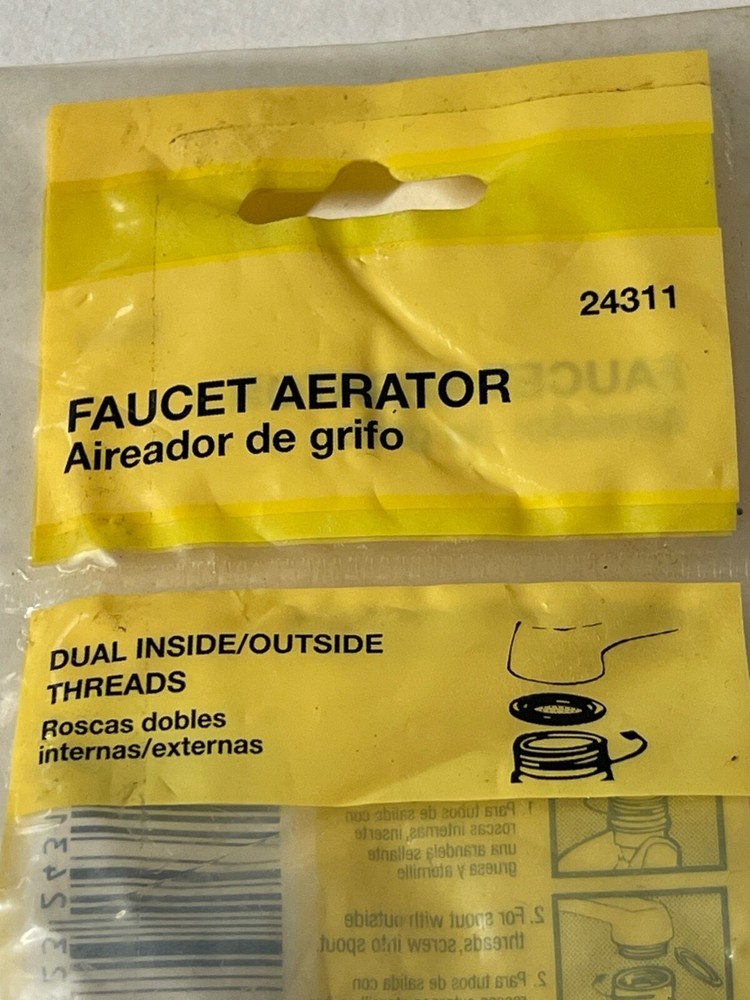Faucet Aerator Dual Inside/Outside Threads #0024311
