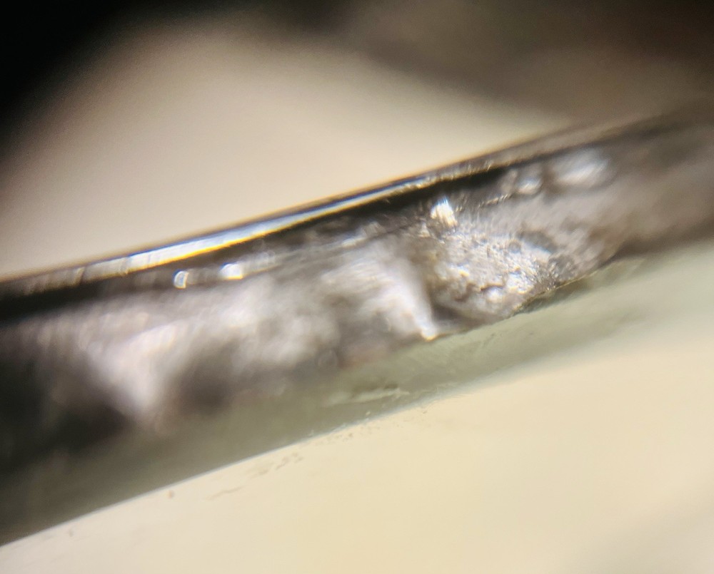 875 Silver , Pocket Picture Frame..many marks Silver Side..Tiny Dent On Face