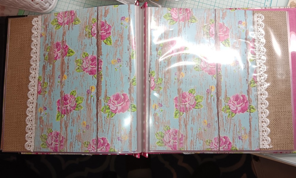Pre made Paper Studio 8x8 scrapbook plus embellishments