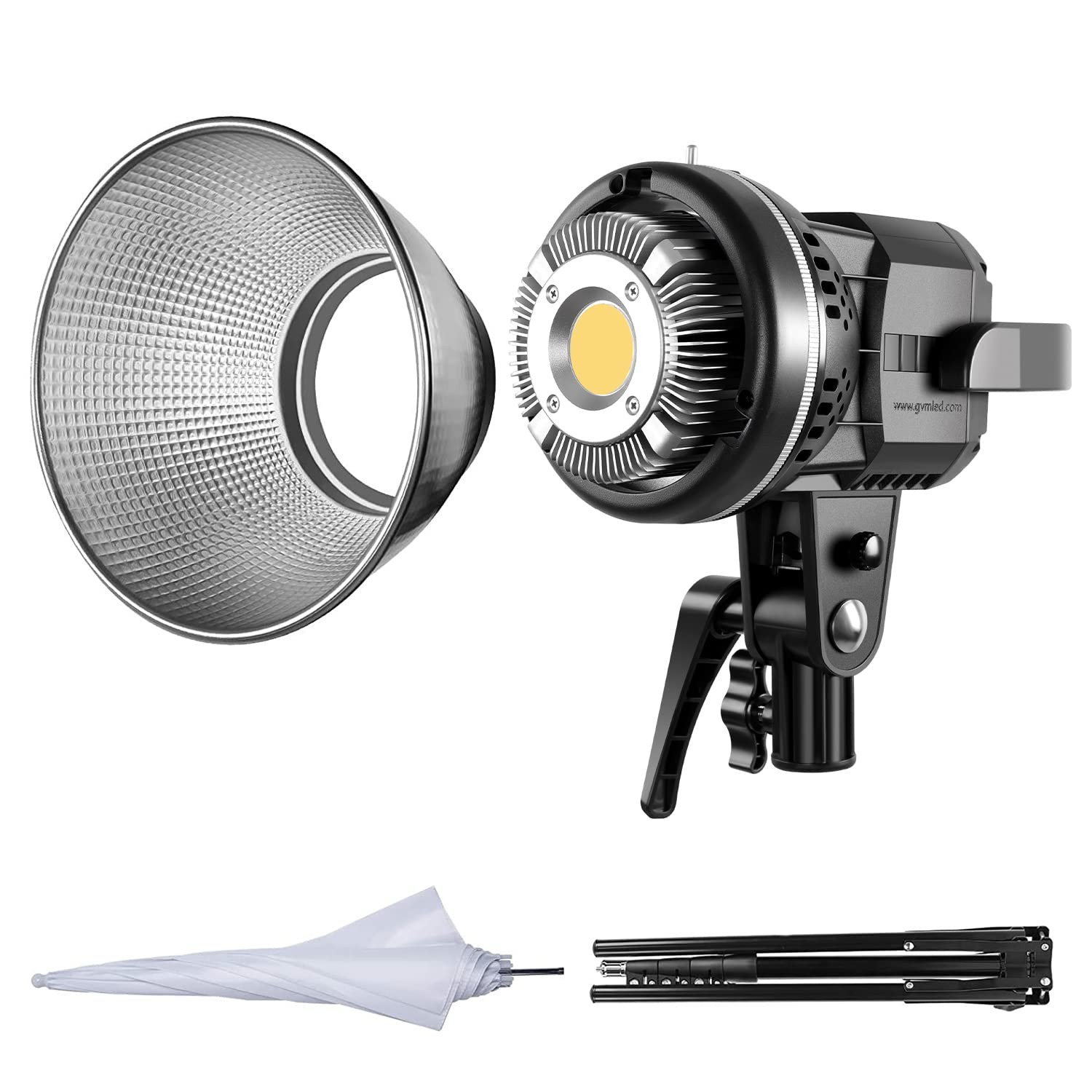 GVM 80W CRI97+ 5600K Dimmable LED Video Lights with Bowens Mount Kit Continuo...