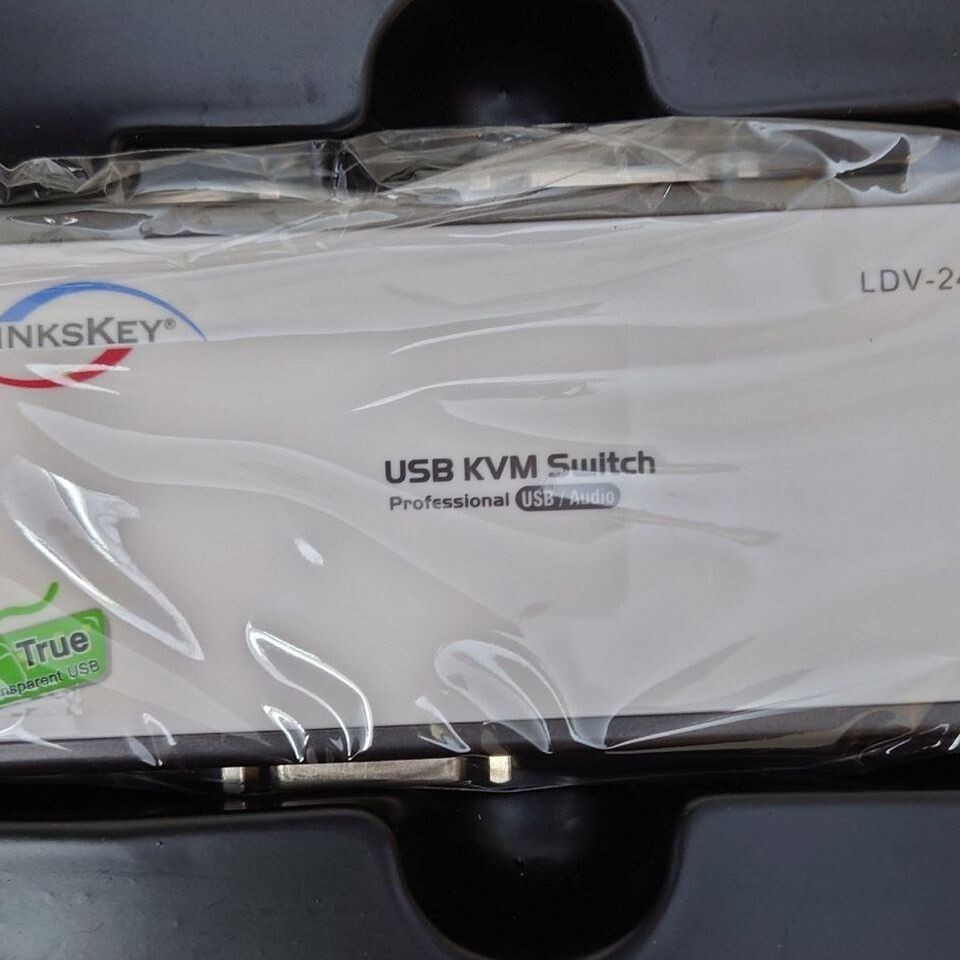 Broadtech Linkskey 2-Port KVM Switch – One Keyboard & Mouse for 2 Computers (USB