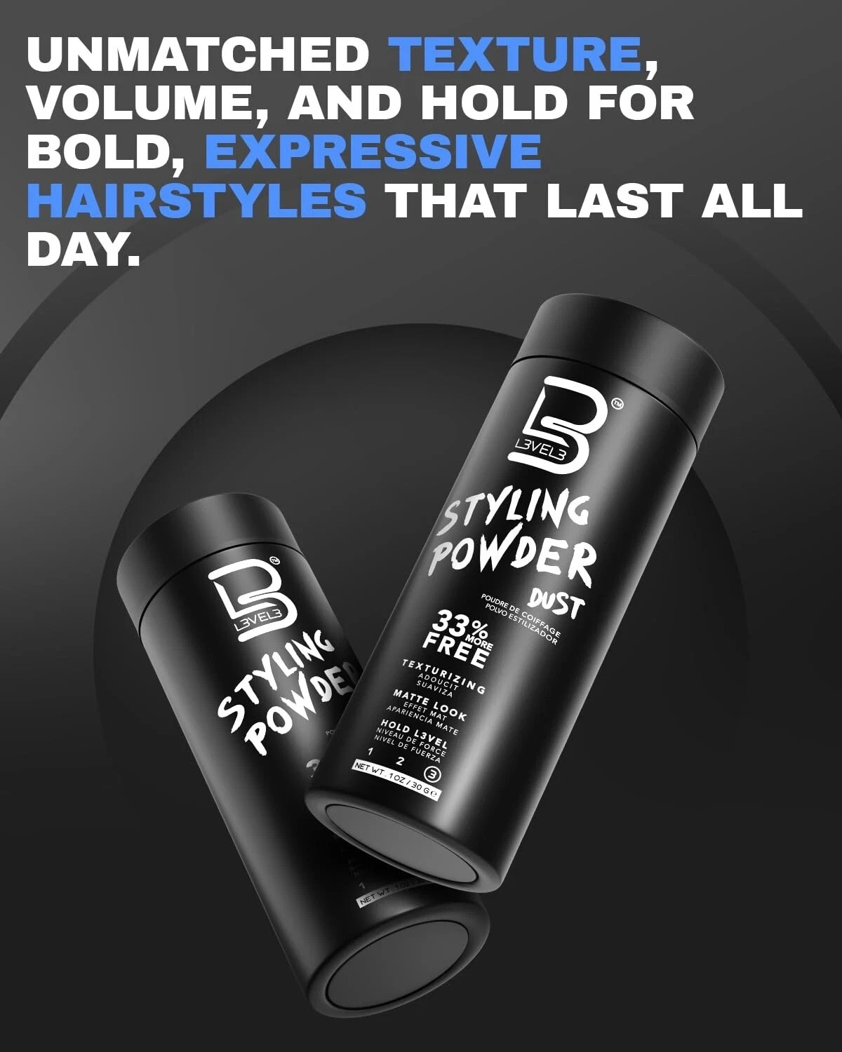 2PACK-L3VEL3 Styling Powder Dust /Texturizing/Matte Look/Hold Level 3