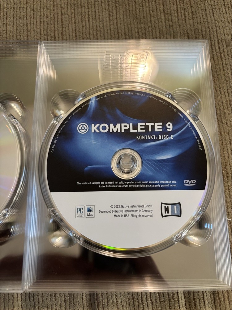 Komplete 9 Native Instruments & Effects Collection 12 Discs No Serial Number