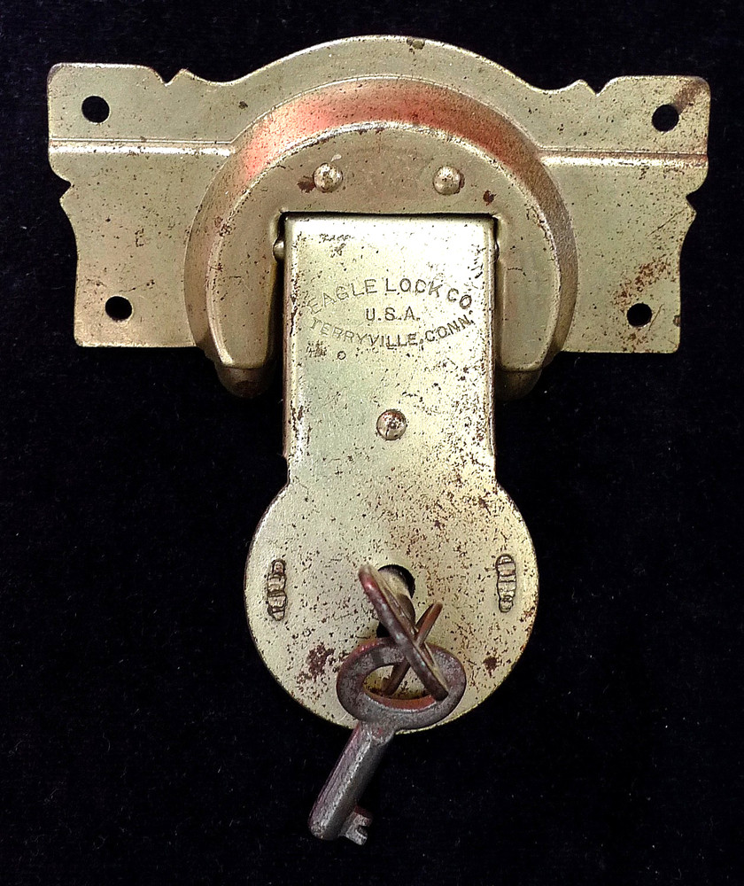 Vintage Eagle Trunk Latch Plate With Keys