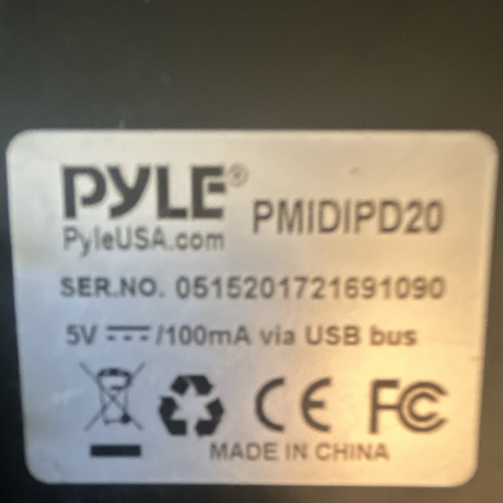 Pyle PMIDIPD20 MIDI Pad Controller USB Compatible 12 Keys Pad Triggers Digital