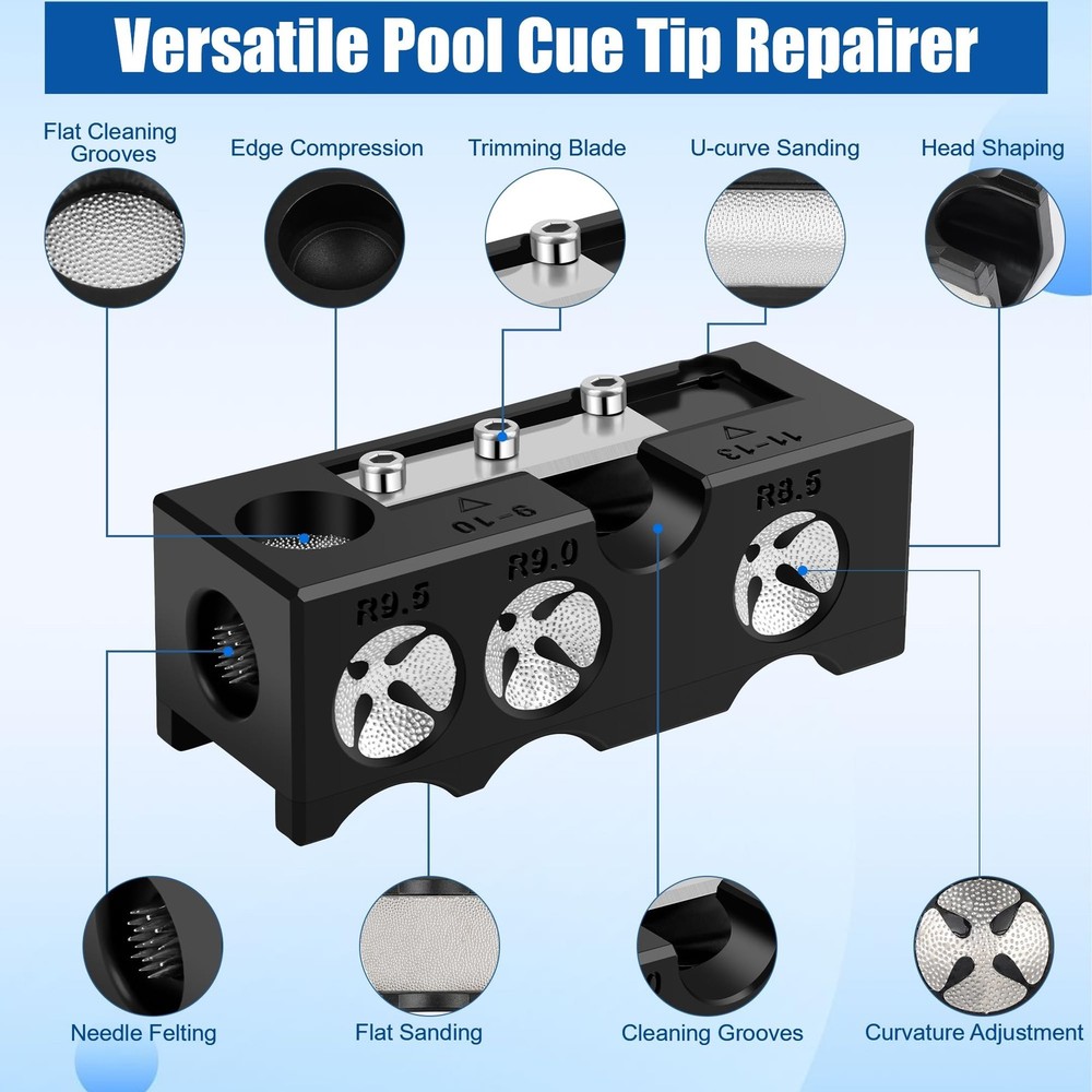 Billiards Pool cue Tips Replacement kit, Professional Billiards Accessory for...