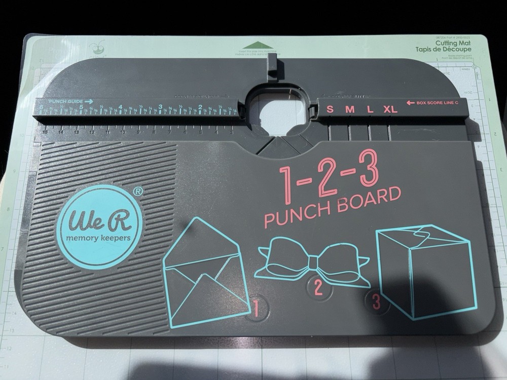 We R Memory Keepers 1-2-3 Punch Board Scrapbooking Tool
