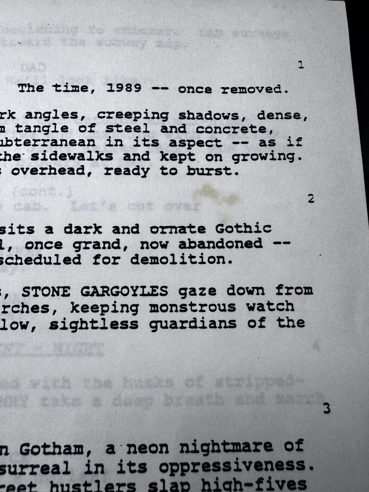 BATMAN Screenplay Script by Sam Hamm Third Draft 1988 READ DESCRIPTION