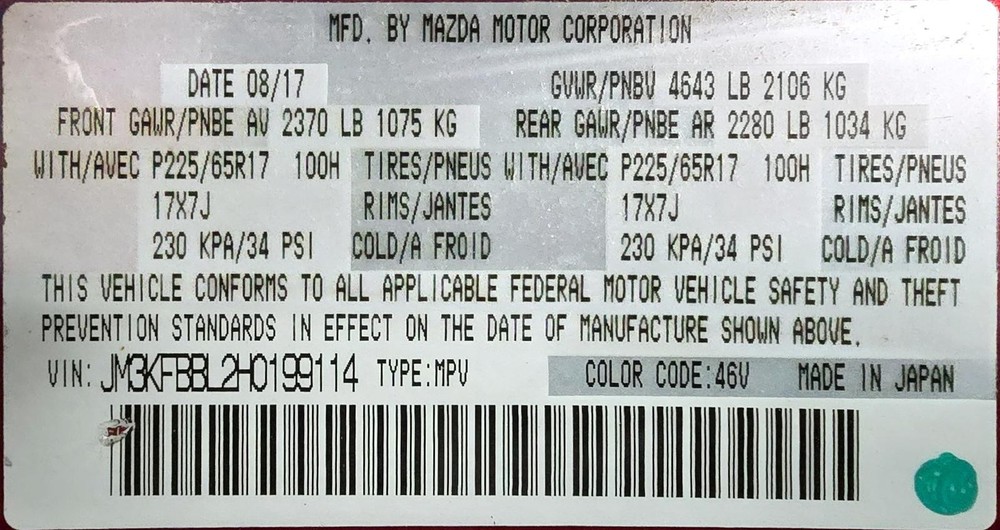 Used A/C Selector Switch fits: 2017 Mazda CX-5 manual temperature control