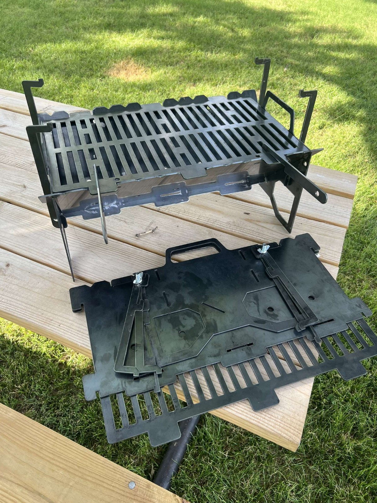 Collapsible Slot Grill 11 Gauge With A Lifted Rack Millscale Free MADE IN THE US