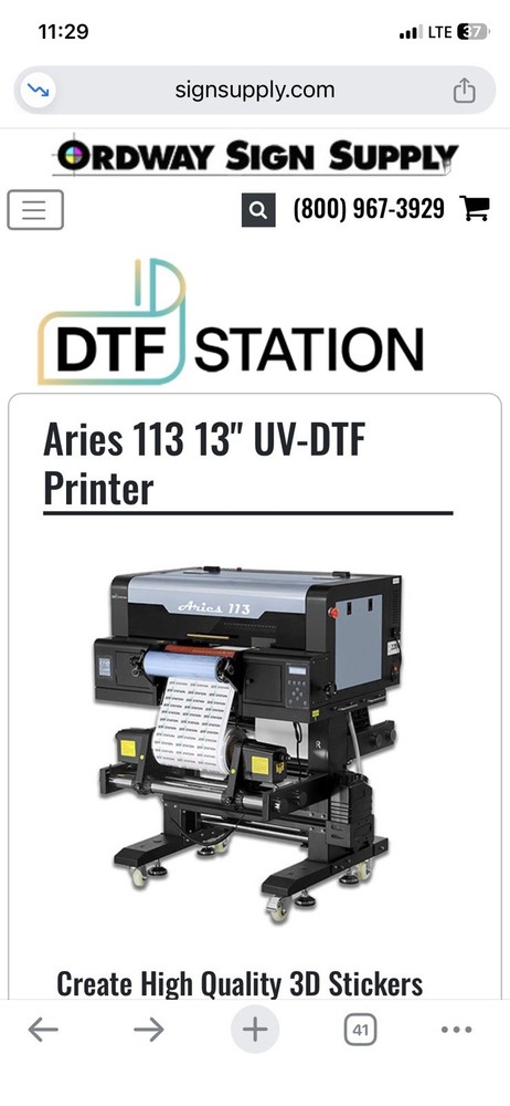 Aries 113 13 UV-DTF Printer