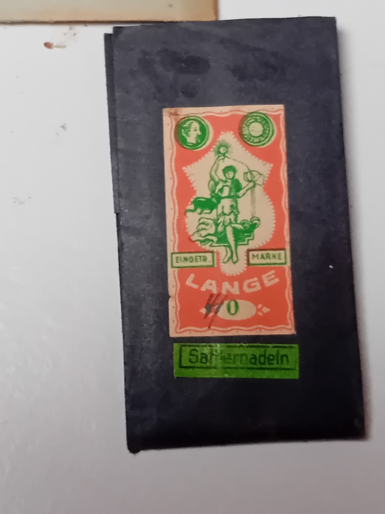 Vintage German Soldier WW2 Needle assortment and cotton real