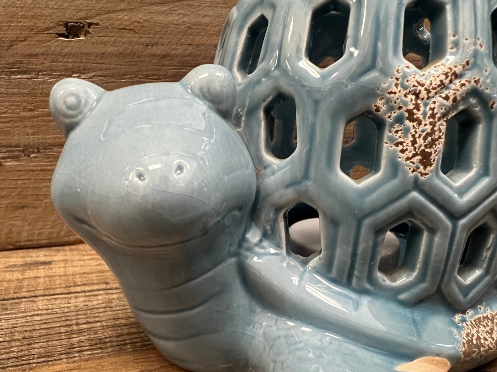 Turtle LED Ceramic Figurine 6.5" x 4"