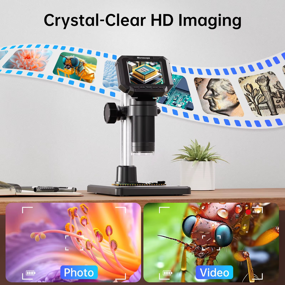 Digital Microscope 2.4inch USB Microscope for Electronic, Edcation, Repair, Coin