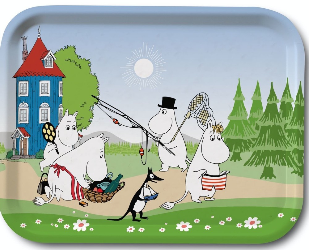 Moomin Birch Tray Going on Vacation 27 x 20 cm Optodesign