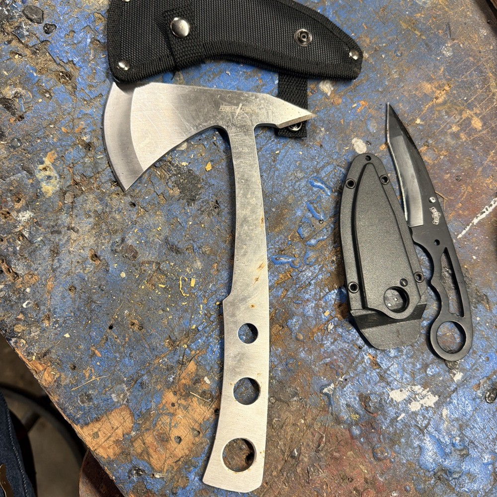 Throwing Axe & Neck Knife Combo