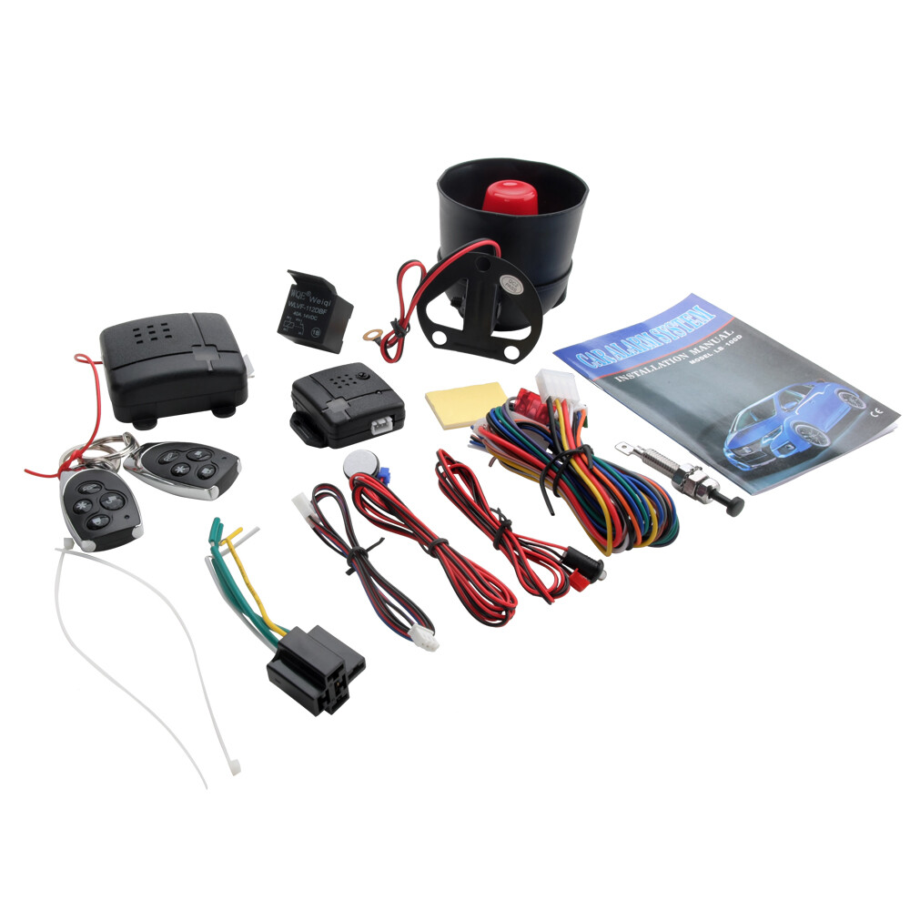 Keyless Entry Car Alarm Security System, 2 Key Fob Remote Controls