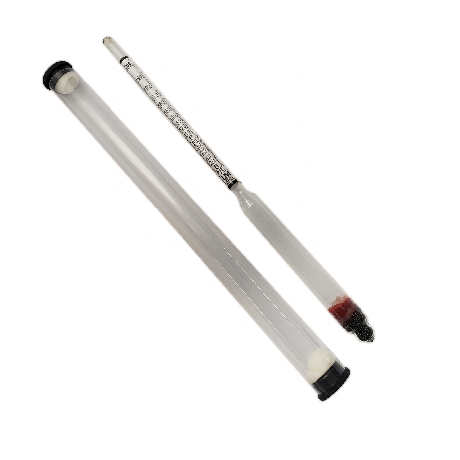 Hydrometer Alcohol 0-200 Proof and Tralle Proof Tester Distilling Spirit