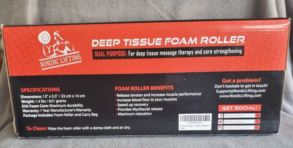 Nordic LIFTING Deep Tissue Foam Roller Point Performance GRID Massage Tool