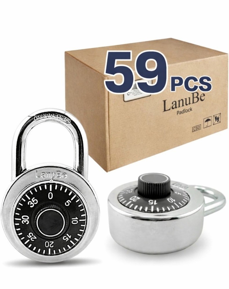Lock Standard Dial Combination Lock, 2 inch. Wide, with Different Combination...