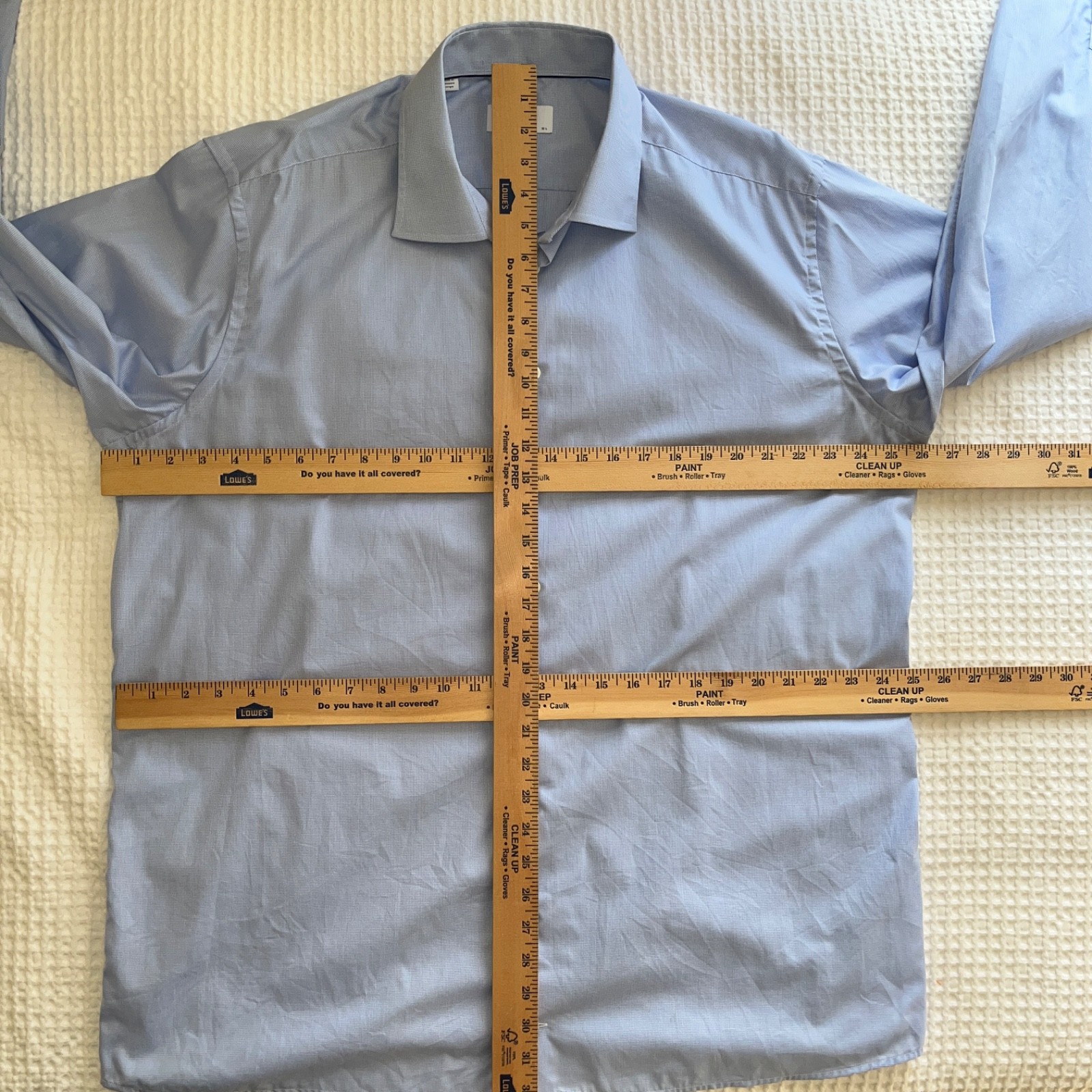 Eton Men's Blue Micro Houndstooth Dress Shirt Sz 18.5 47