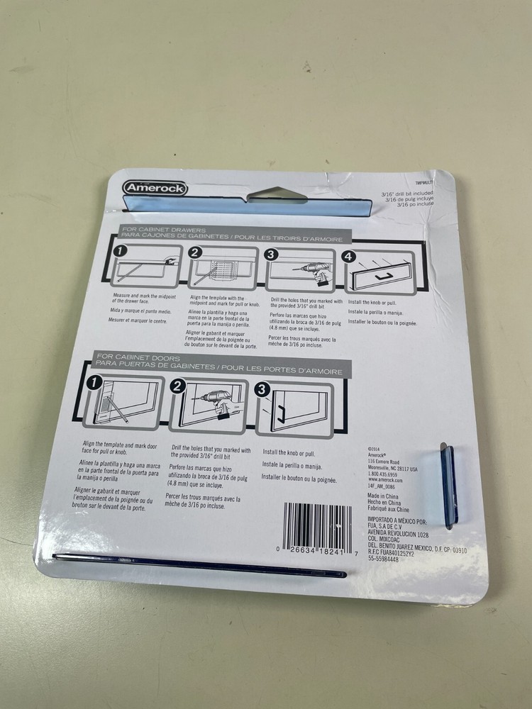 Amerock TMPMULTI Cabinet Door and Drawers Template