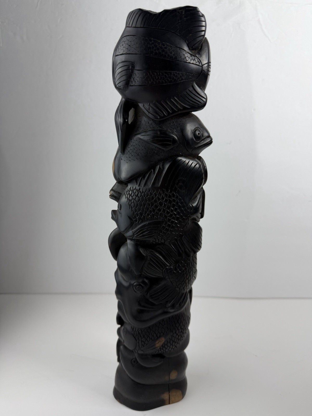 Vintage Hand Carved Solomon Islands Sea Spirit Tower Sculpture Gatokae Island