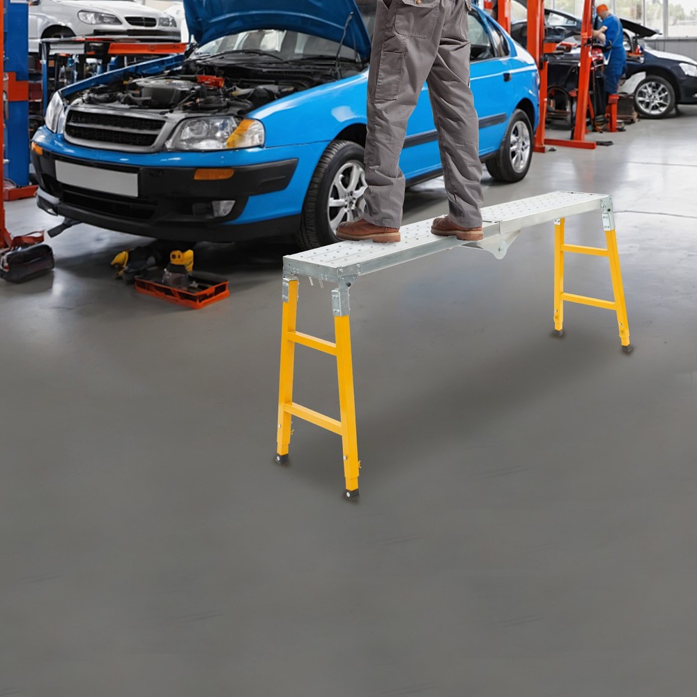 Portable Work Platform Adjustable with Folding Legs for Workshop/Garage/OfficeUS