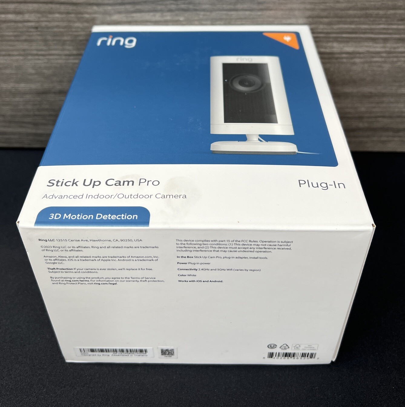 Ring - Stick Up Cam Pro Plug In Indoor/Outdoor Security Camera with 3D Motion