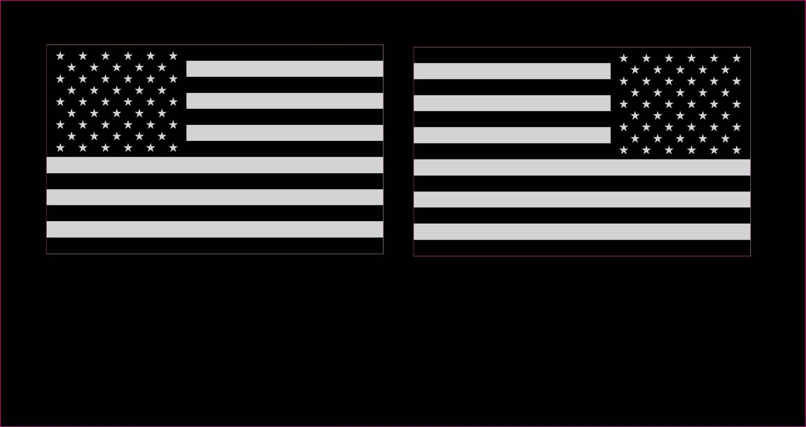USA Subdued American Flags LH/RH (2) Decal United States America p525