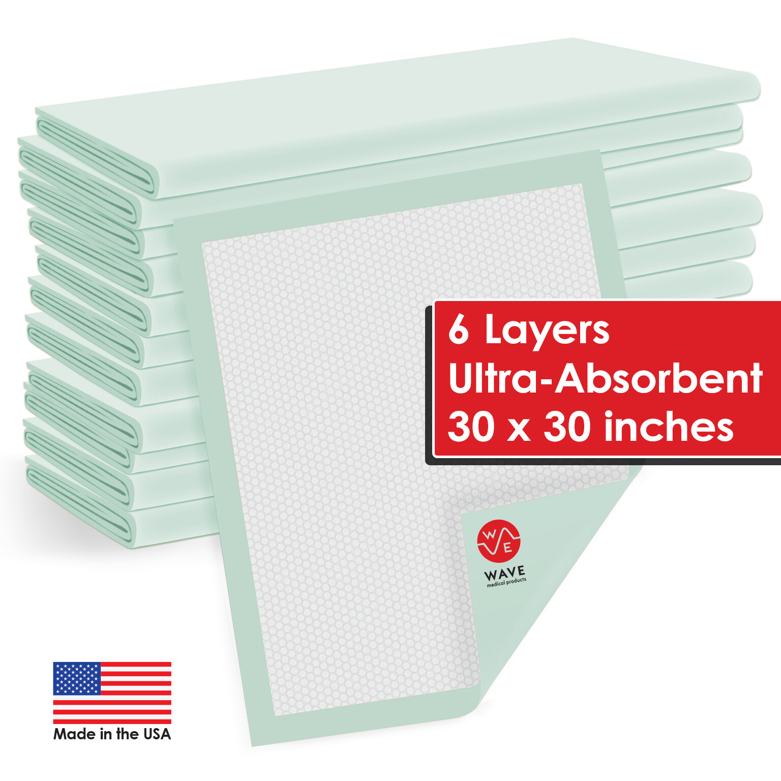 100 30" X 30" Quilted Super Absorbent Thick Disposable Bed Pads Underpads Chux