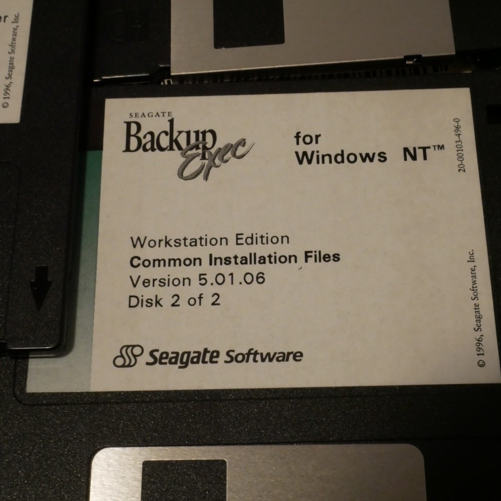 NOS Sealed Backup Exec Windows NT Workstation Edition Seagate Arcadia Software