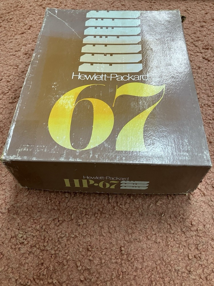 HP-67 CALCULATOR PROGRAMMING PAD AND ORIGINAL BOX - ONLY