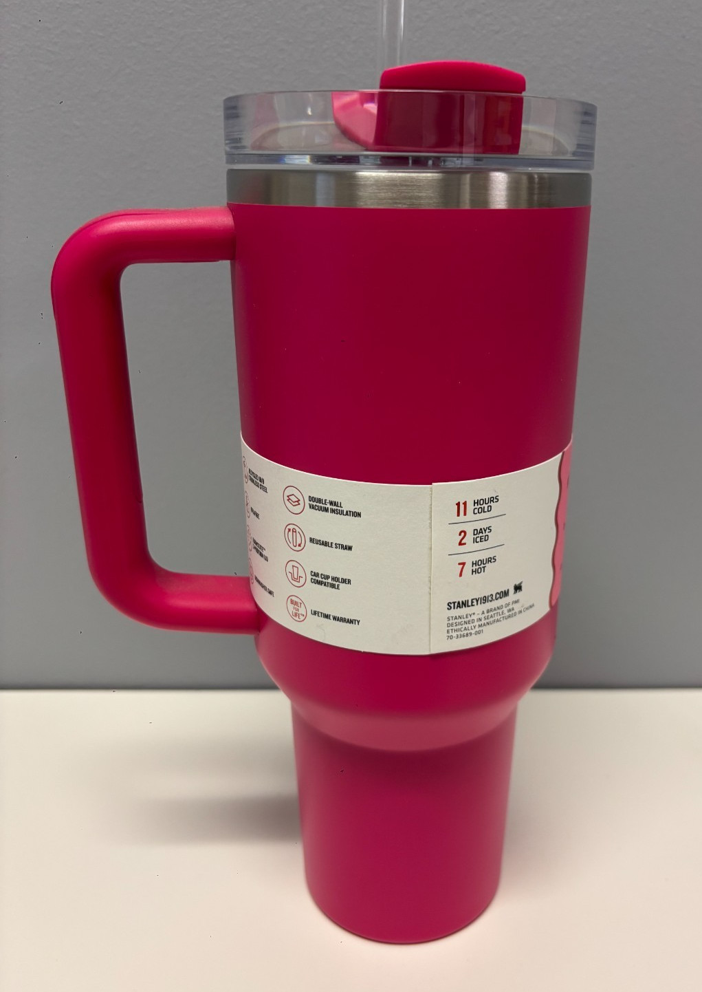 Stanley Valentine's Day FlowState Tumbler 40 oz Cosmic Pink (Target Exclusive)