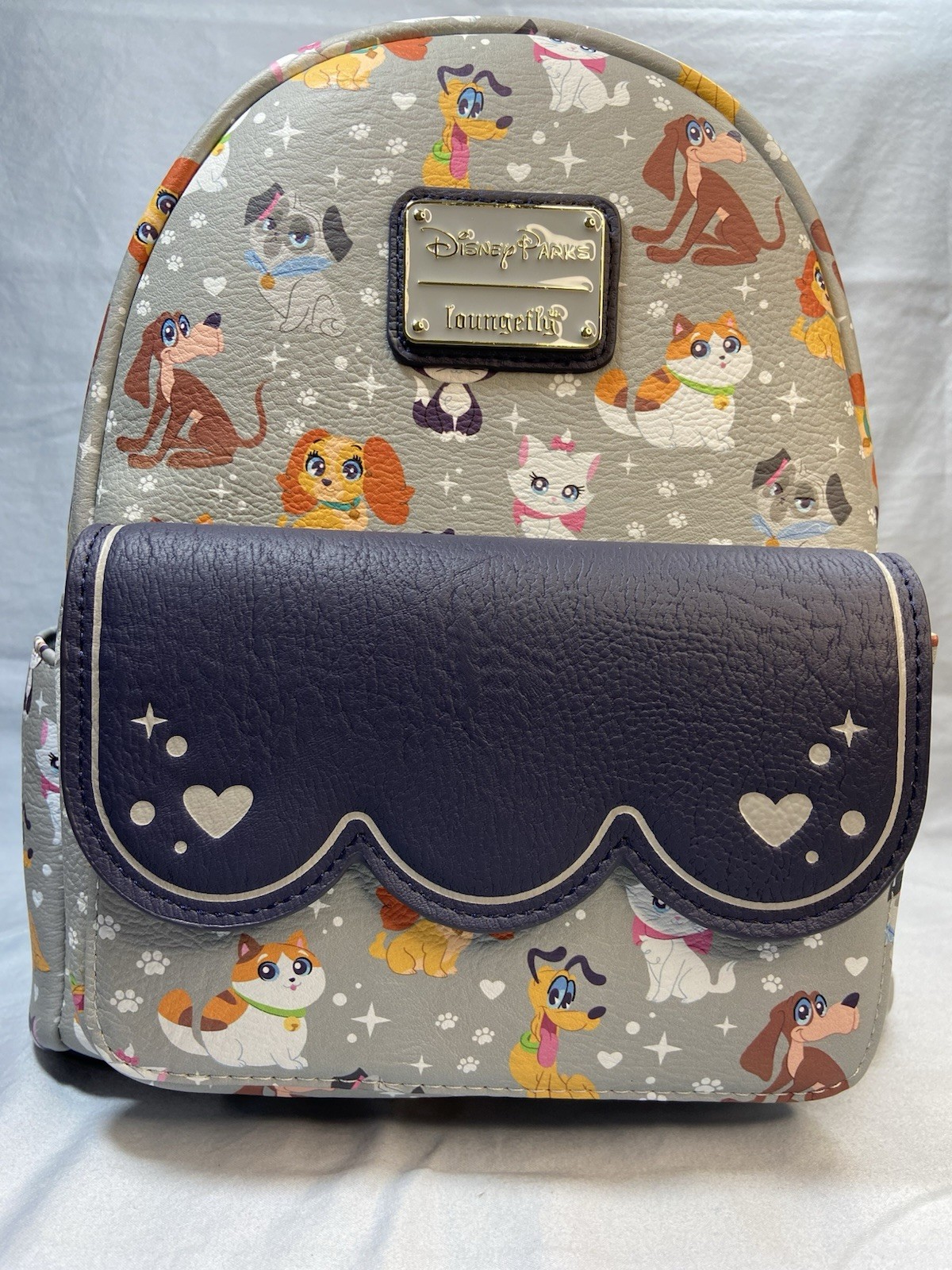 Disney Parks Loungefly 2025 @Pets” Cats, Dogs, Pluto, Marie Loungefly Backpack