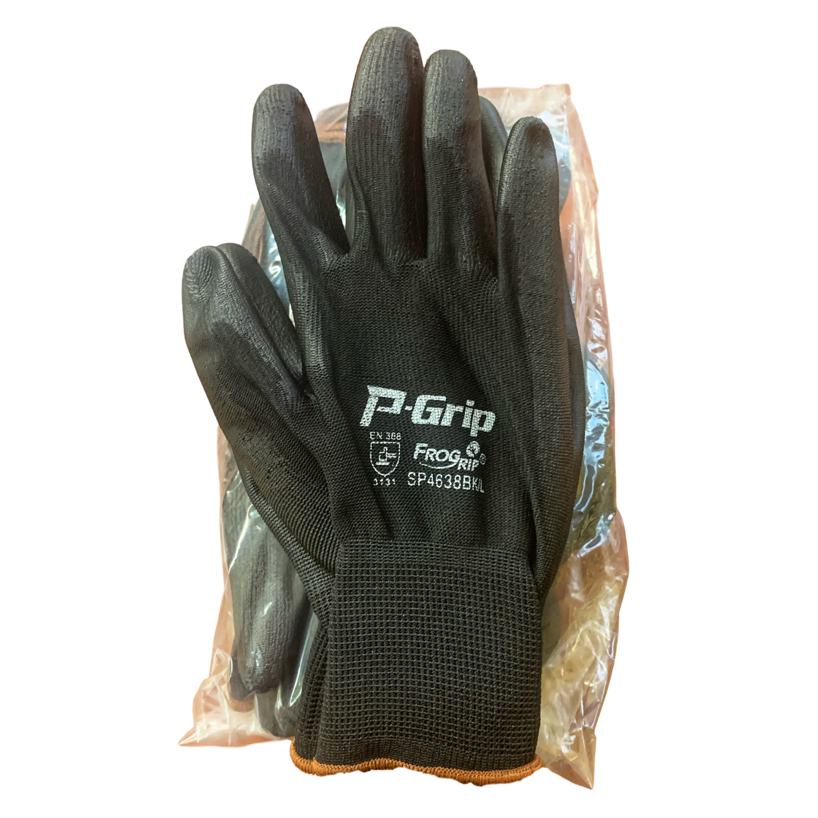 P-Grip Ultra-Thin Black Work Gloves Polyurethane Palm Coated Nylon Shell 24 Pair