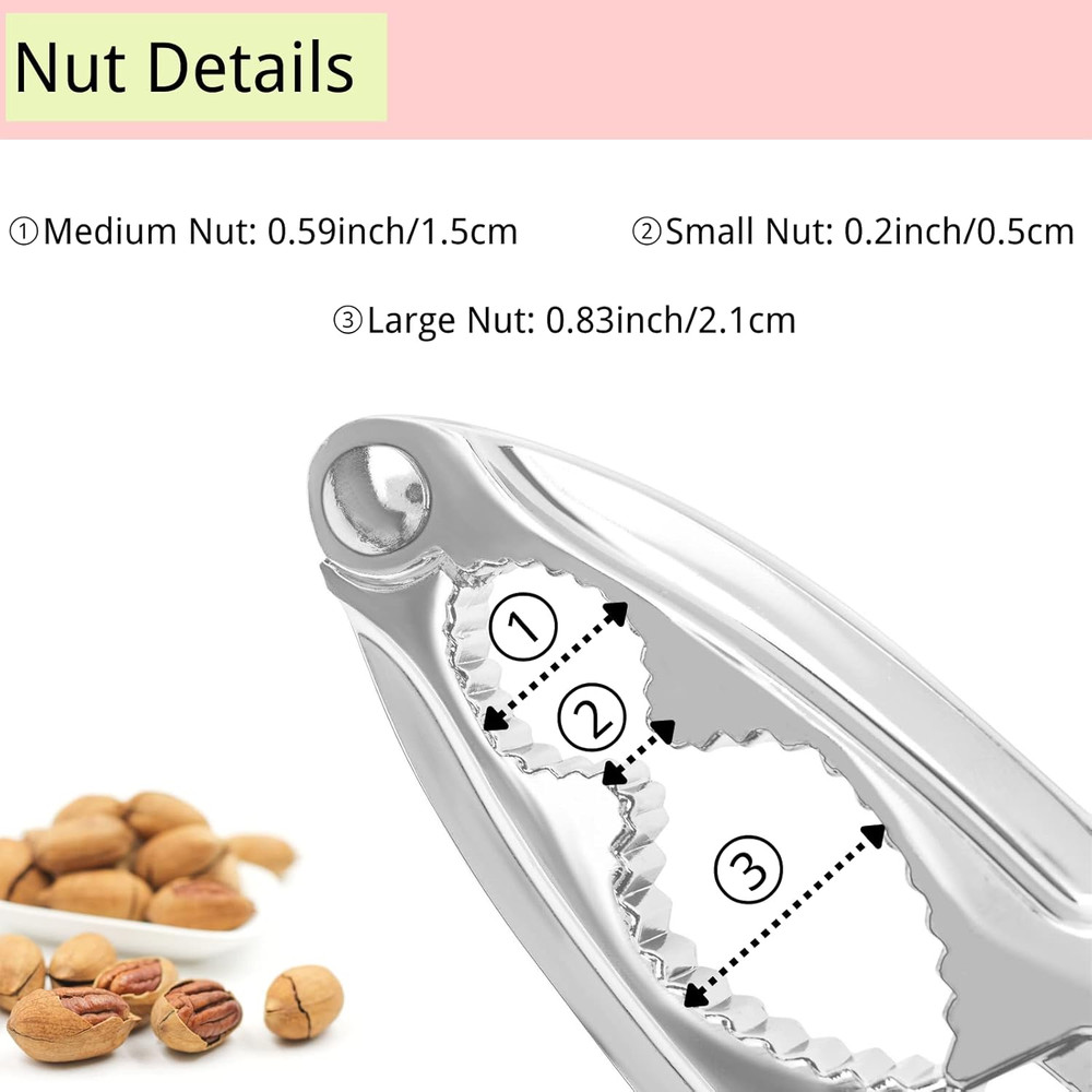 8 Pcs Nut Crackers for All Nuts Nutcracker Pecan Walnut Nut Crackers with Heavy
