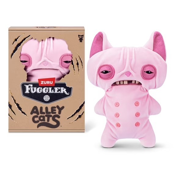 Fuggler Alley Cats Wrinkle McStinkles Plush Sphinx 9" Plush Toy Pink Zuru New