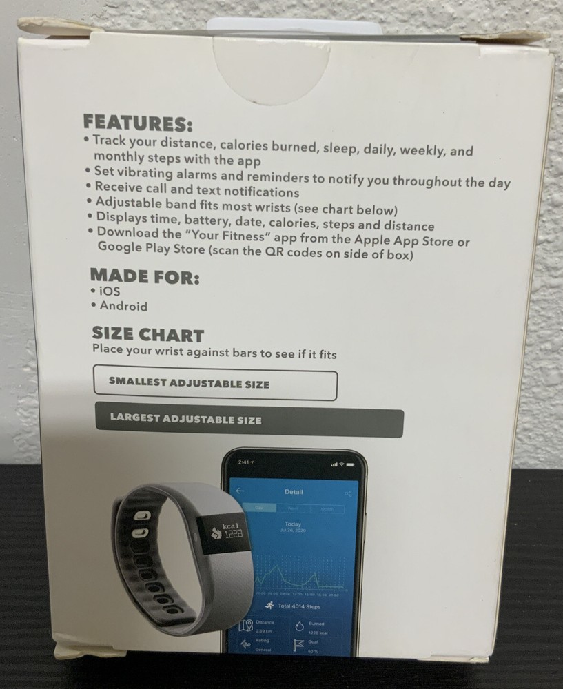 🍒 Gems Bluetooth Activity Tracker White IOS or Android New