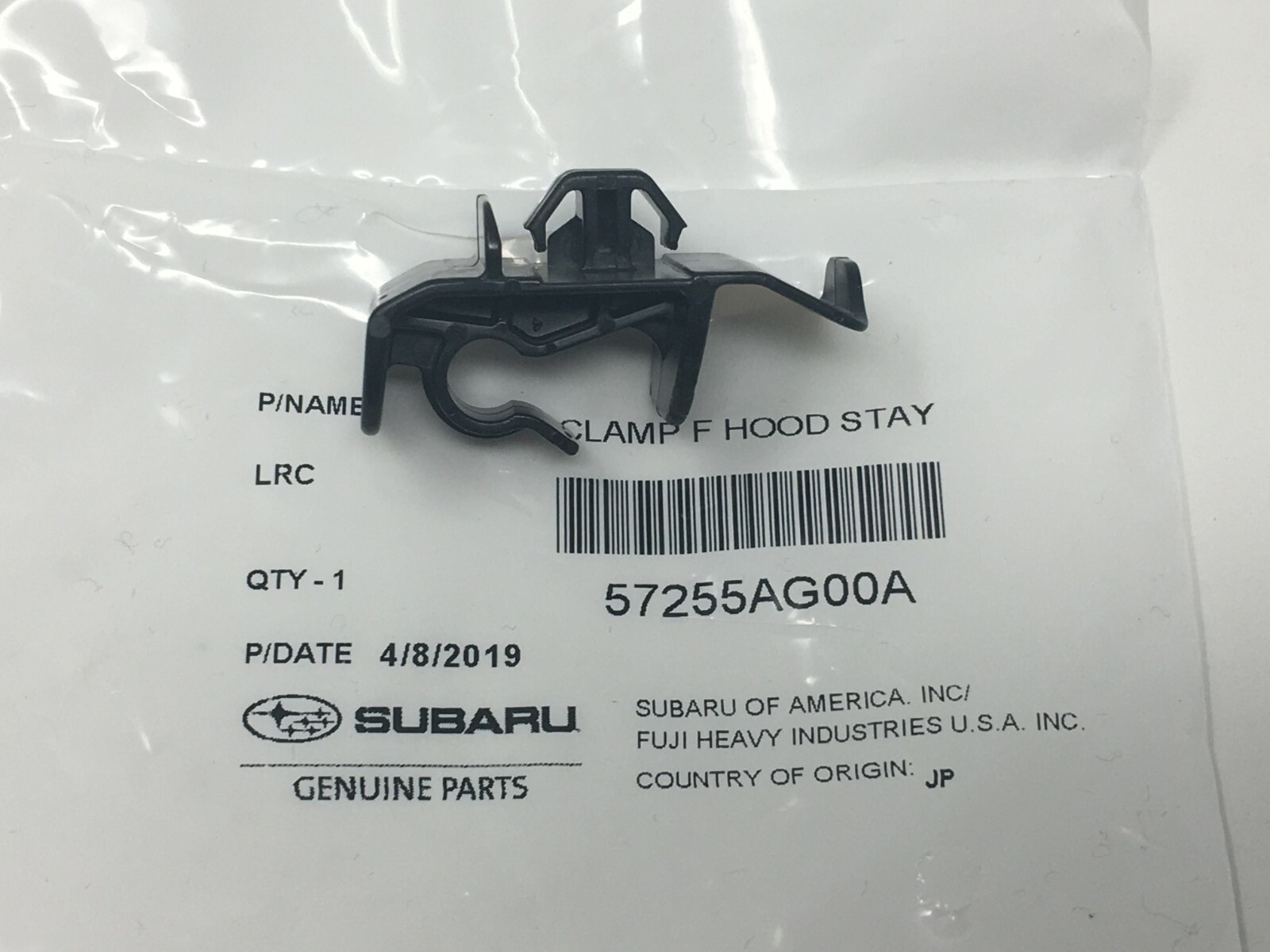2005-2009 Subaru Front Hood Rod Clamp Clip Bracket Legacy Outback 57255AG00A EOM