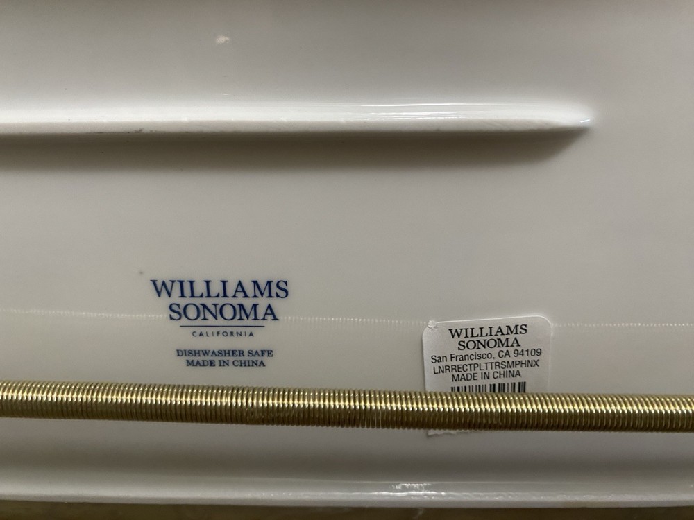 William Sonoma Lunar New Year Blue Phoenix Large Rectangular Serving Platter