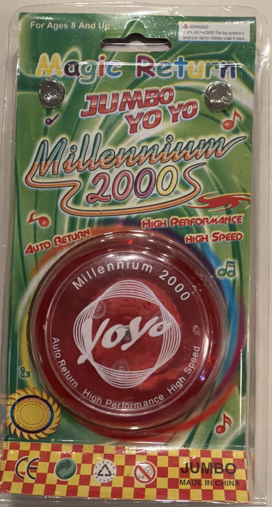 Magic Return Jumbo Millennium 2000 Spring Loaded High Performance Red Yo-Yo