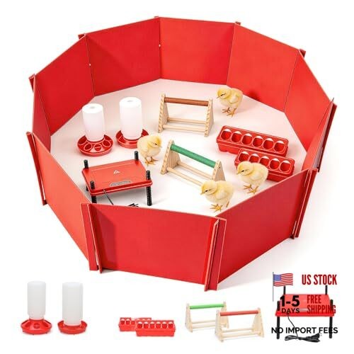 Chick Brooder Box,Chick Starter Kit with Chicken Brooder brooder plate L