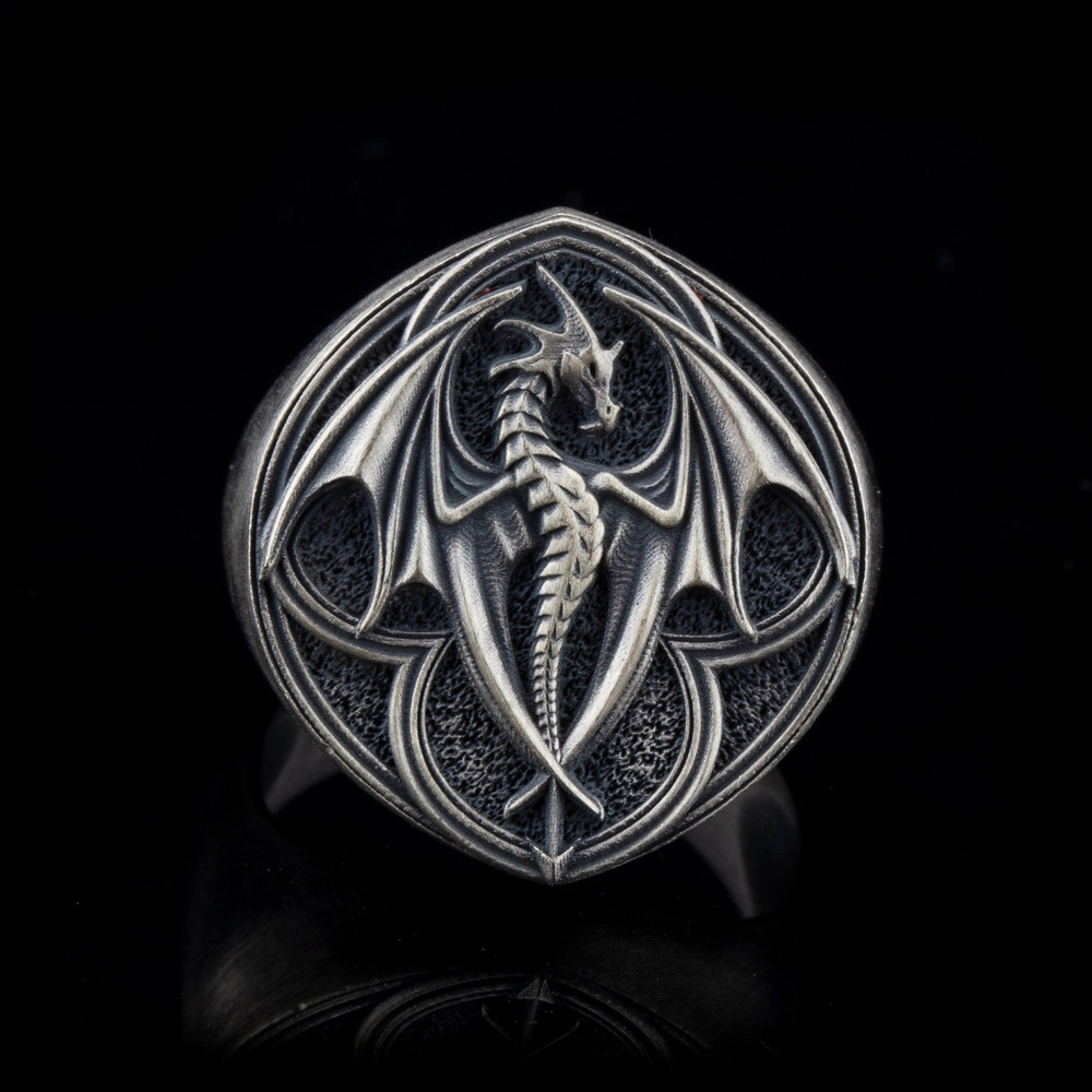 Handcrafted Zodiac Dragon Ring Adjustable Open Ring Accessory