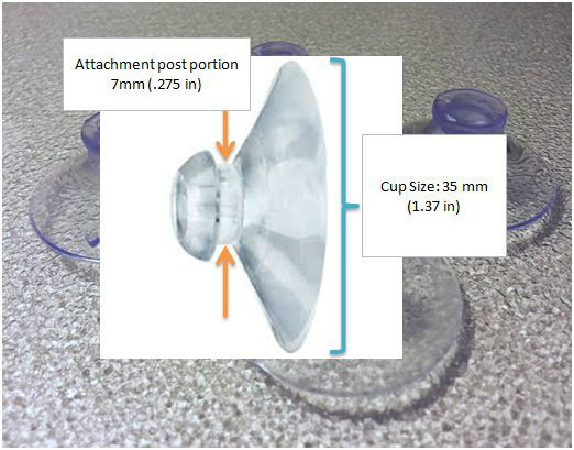 New - Replacement Suction Cups for various Radar Detector Mounts (Qty 6 Cups)