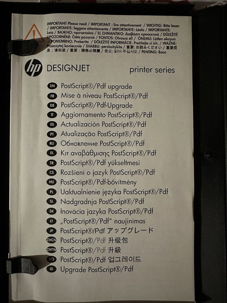 CQ745A HP Designjet Adobe Postscript 3 Software